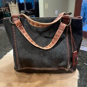 Antonio Melani Black and tan  Cowhide Leather